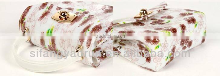 Fancy flower design hotsale fashionable small ladies handbag