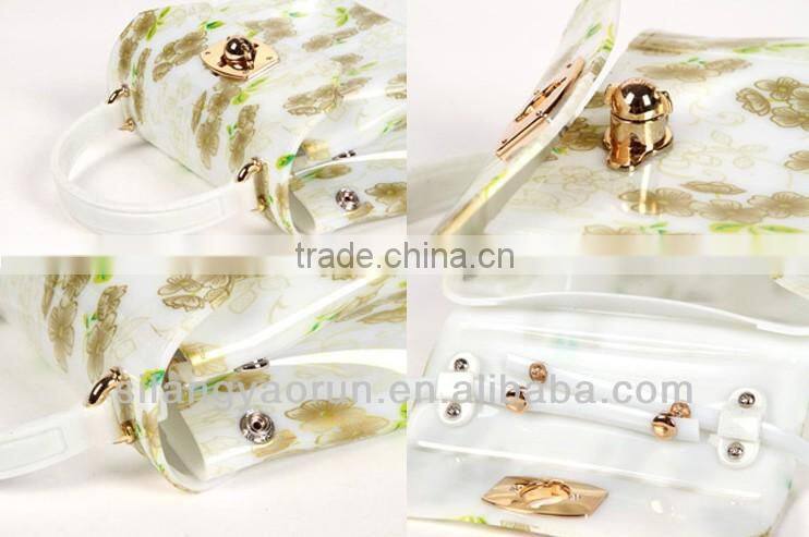 Fancy flower design hotsale fashionable small ladies handbag