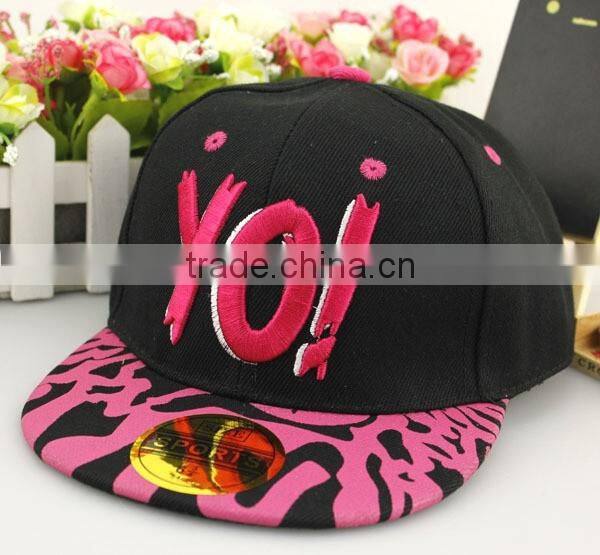 Fashion Lovely YO! Embroidery Design Boys Girls Summer Sun Hats