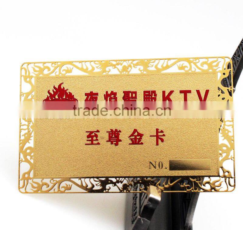 custom engraving brass metal visit card
