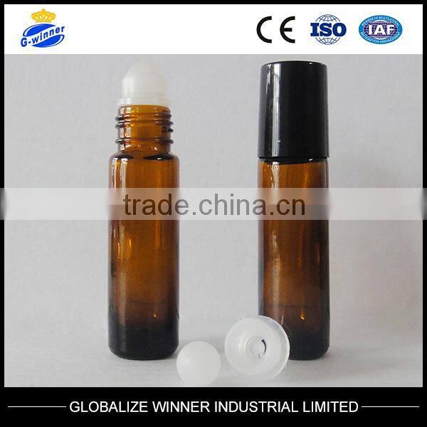 5ml,6ml,7ml,8ml,10ml green roll on bottle with color aluminum cap