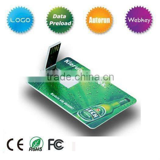 Colourful promotion credit card usb flash drives