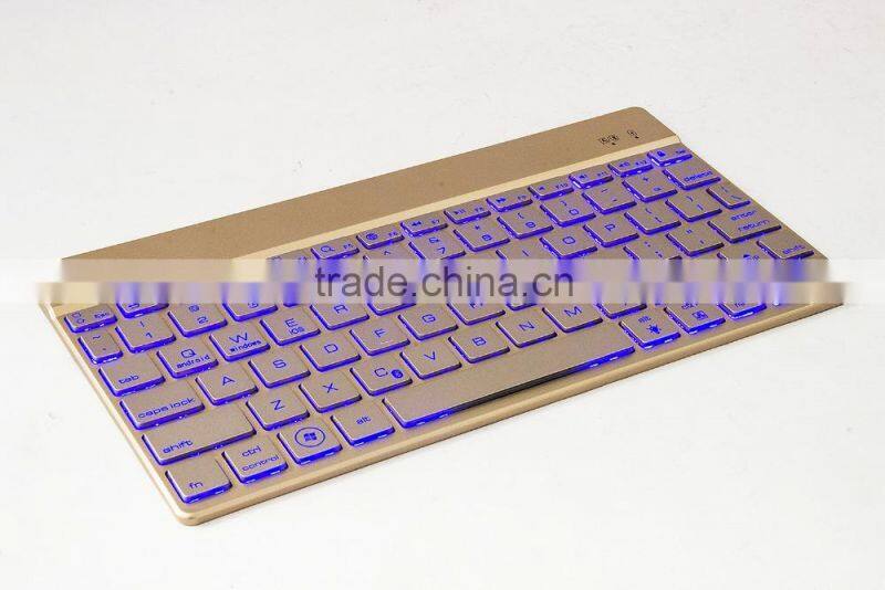 Universal 7 color backlit keys Backlit Bluetooth 3.0 Keyboards For Ios,Windows and Android