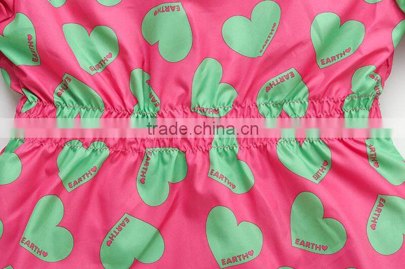 orange color Germeny style outerwear girl kids trench coat children's winter jackets