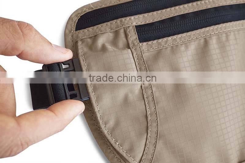 Factory Waterproof Nylon Travel Money Belt RFID Blocking Wallet & Phone Pocket