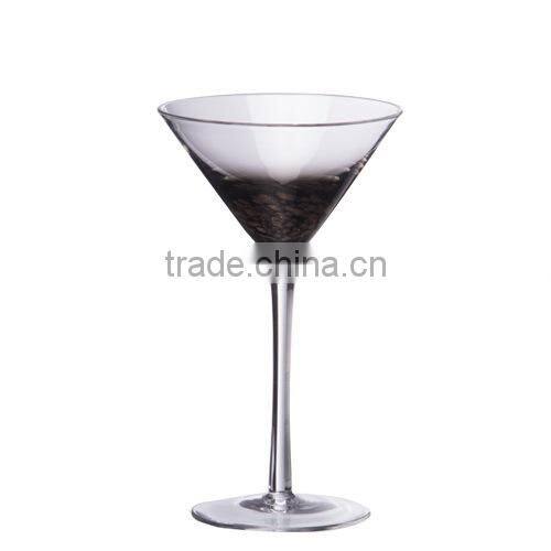 Black and Golden Dots Bottom Martini Glass