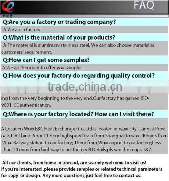 quality mixer truck oil cooler with electrical motor