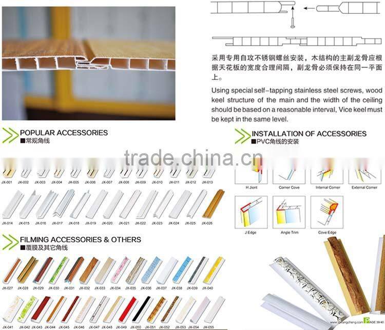 Modern color interior decoration PVC ceiling tiles