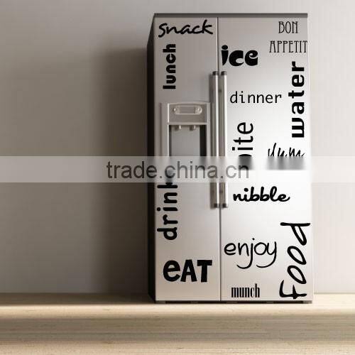 Promotional customized styling fridge vinyl sticker home decoration