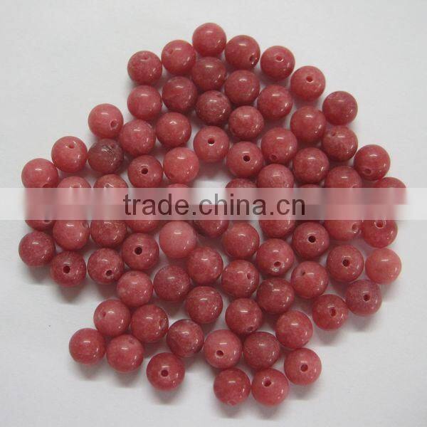 wholesale high quality gemstone blue dye jade round beads jewelry