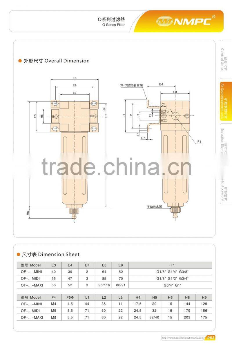 QSL series auto compressed air purifier hepa filter