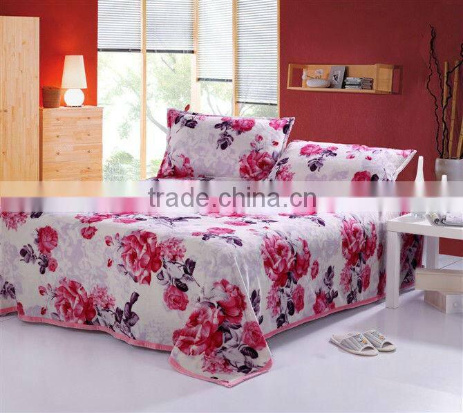 100%Polyester Printed Coral Fleece/Flannel Fleece Blanket