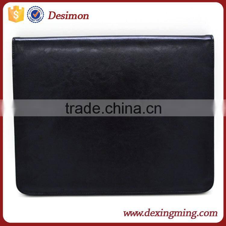 Custom design pu Leather Laptop Sleeve /holster Magnetic Button shenzhen Leather Laptop Sleeve