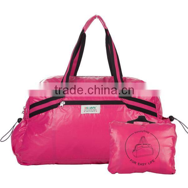 Folding promotional unisex outdoor sport luggage travel tote bag