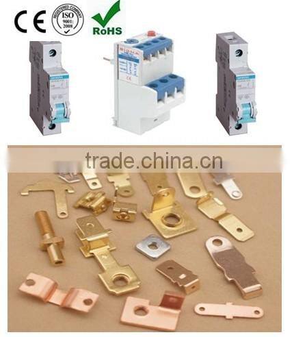 Electrical Switch Components Copper Parts With Silver Alloy Inlay for Relay