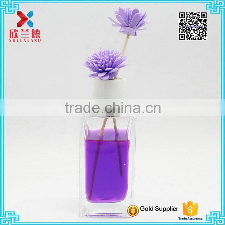 glass diffuser bottle 200ml rectangle shape best quality glass bottle reed sticks