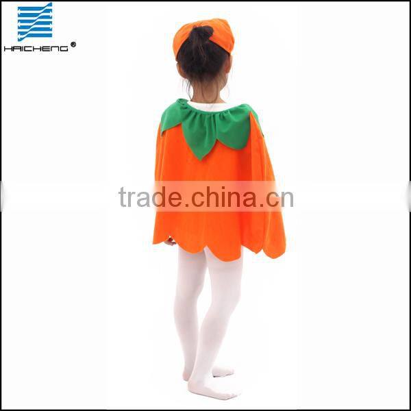 Halloween kids pumpkin cloak