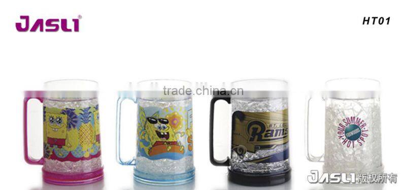 hot sale FDA beer frosty mug with mug,freezer mug,ice mug