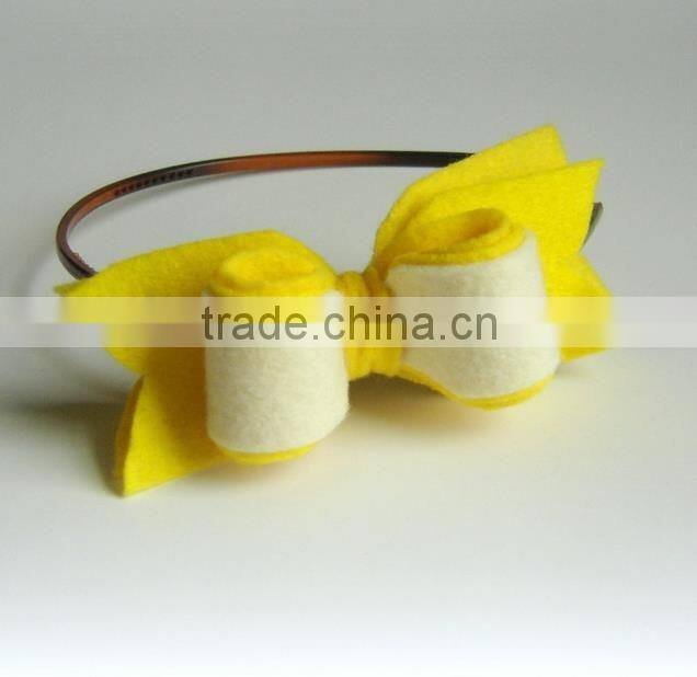 New style felt bow headband for kids,wholesale handmade headbands