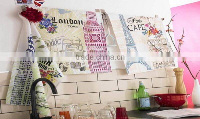 2015 new fashion cotton /linen tea towels for home decoration ,cheap promotional gift in high quality london street-34