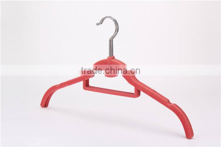 Standby Colored Clothes Hangers Velvet Flocking Non- Slip Shirt Hanger