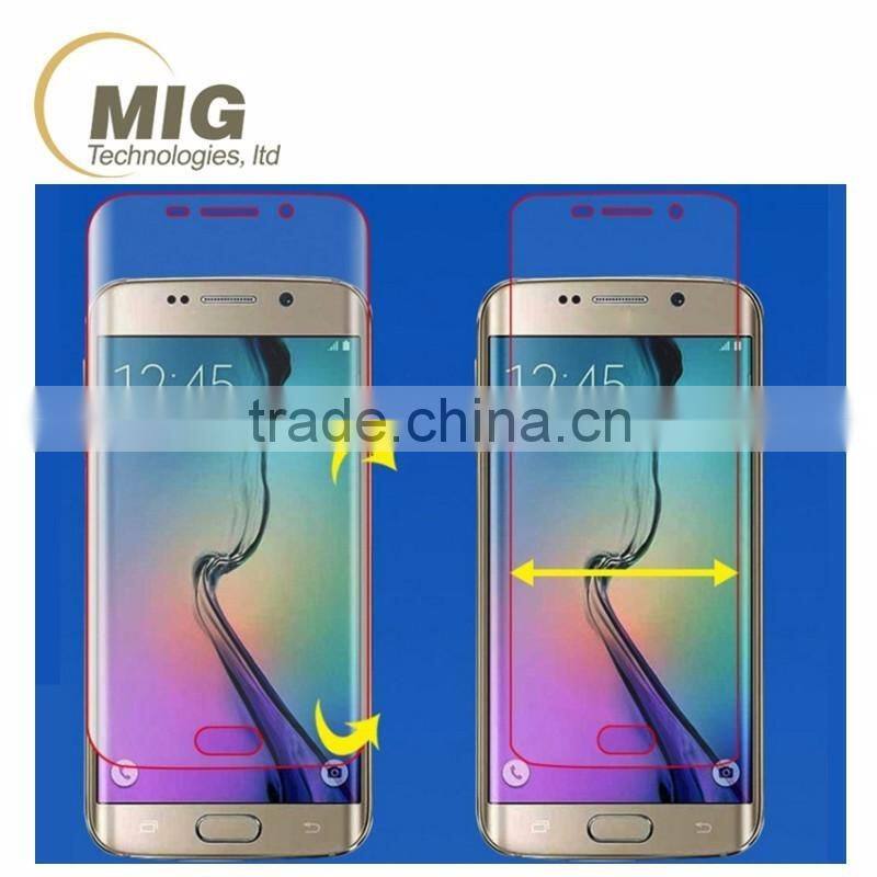 Transparent curved soft TPU screem protector guard film for samsung galaxy s7 edge