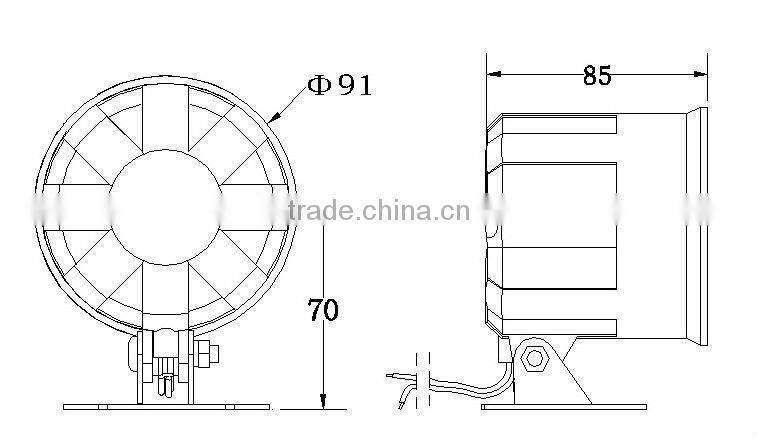 HOT SALE12V Car Alarm Siren,ES-306,CE ROHS
