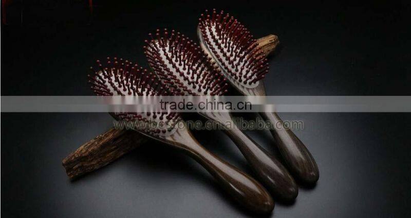 High Class Head Scalp Massage Hair Brush Wood