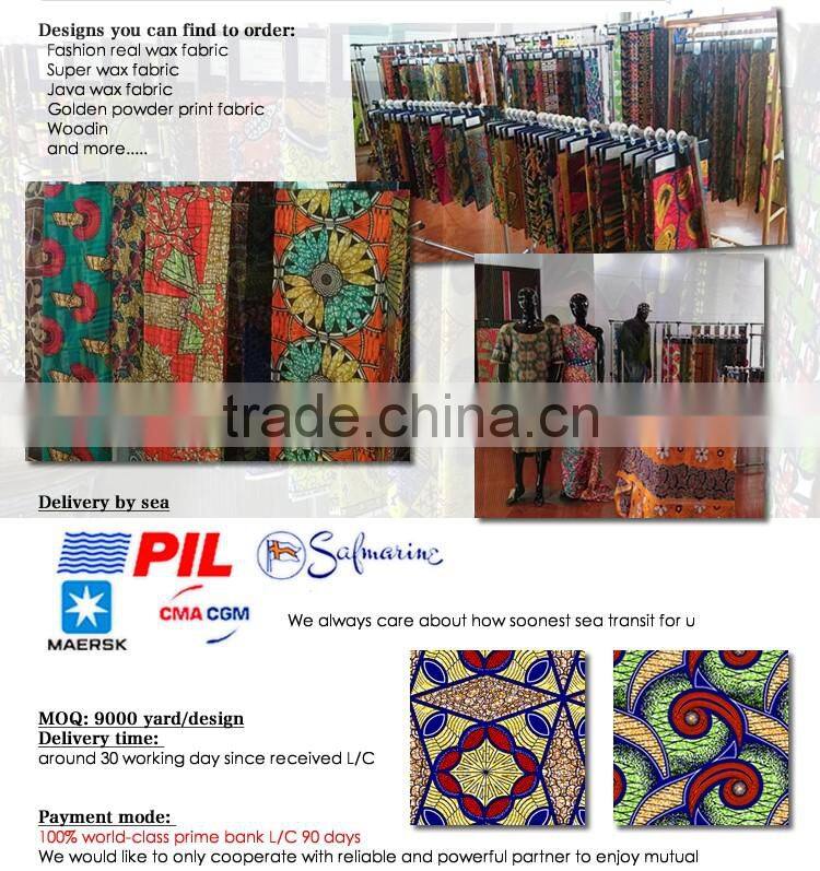 Factory price direct sell latest design Africa popular real wax printed fabric (SKYPE:ste.nanking)