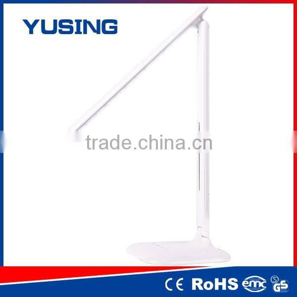 White Modern Luxury Led Study Table Lamp With Clock