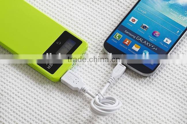 Private Mould Ultra Thin 6000mah Portable Power Bank with LCD Display Screen