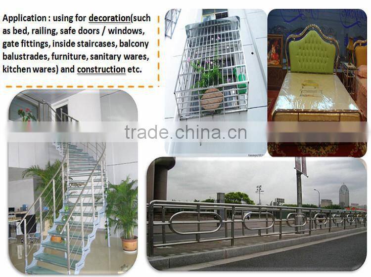 decorative stainless steel pipe for india market