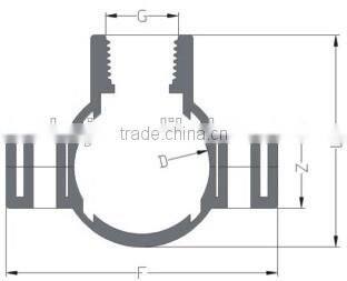 PN16 PP pipe Clamp saddle compression fitting for irrigation