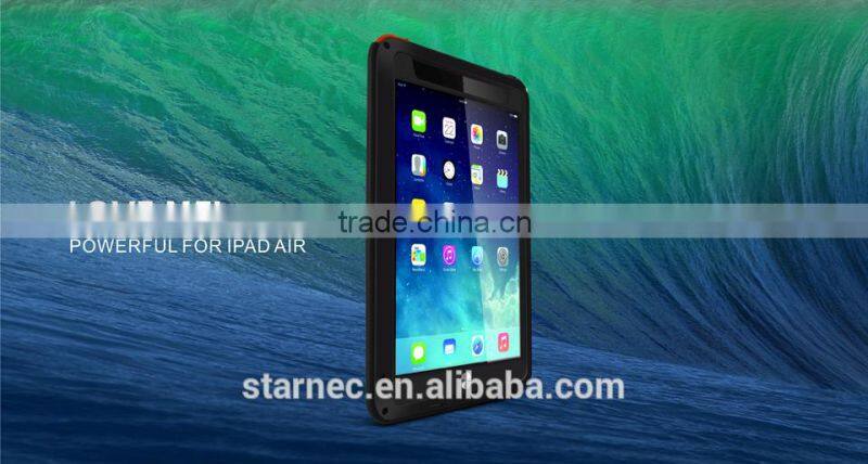 Protective Waterproof Shockproof Case Glass Metal Case Cover For iPad Air