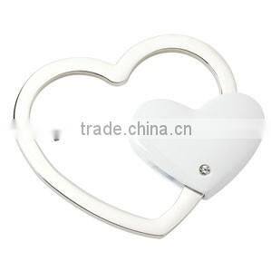 Heart shaped key chain cute design metal key chain