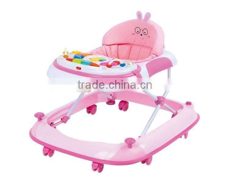 BW-01B push bar design new model baby walker, softextile baby walker with soft cushion
