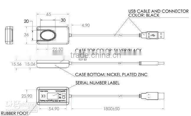 USB Fingerprint Sensor Fingerprint Scanner URU4500 for Bank Verification