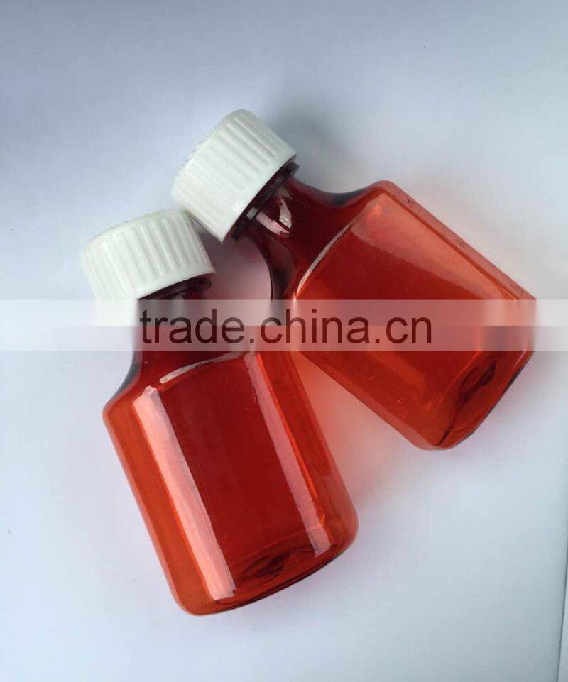 PET Amber Laboratory series plastic vials liquid bottles