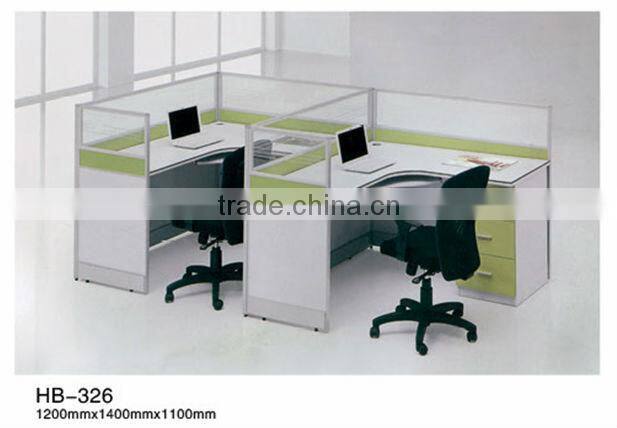 Fashion design white color 4-person office workstation