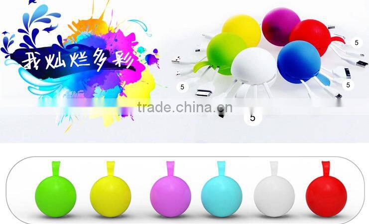 Ball shape 4 in 1 usb charging cable and data cable