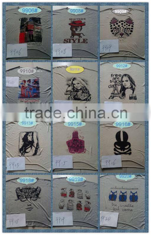 Printing and hot drilling technology of girls overpull sweater 9906#