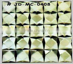 Golden mirror glass mosaic for TV wall from China factory with many colours