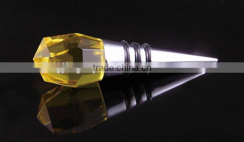 Promotional Faceted Ball Shape Crystal Wine Stopper for Party Favor