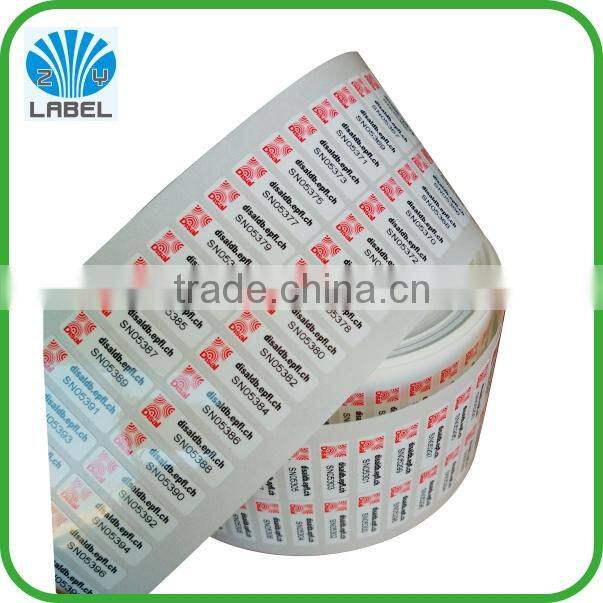 High Quality Custom Self Adhesive Paper Stickers,Custom Self Adhesive Serial Number Labels