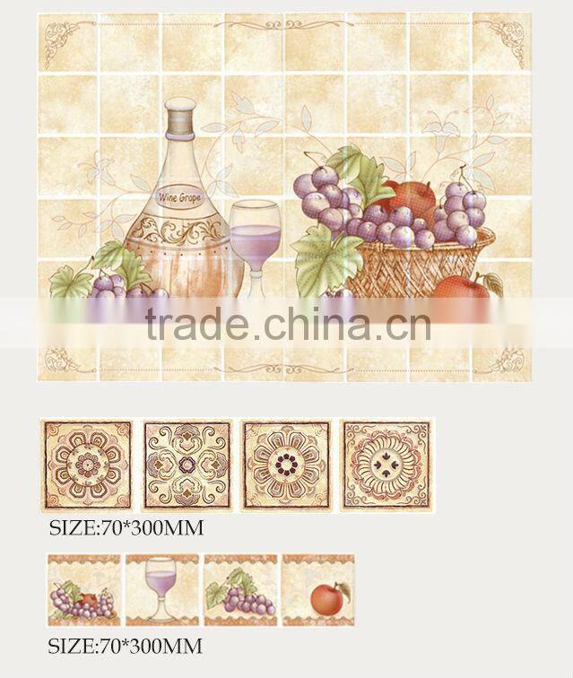 Kitchen ceramic wavy white wall tile