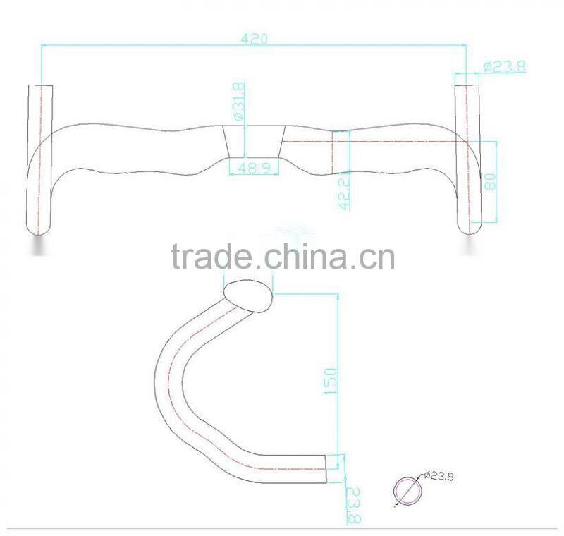 Dengfu road racing carbon handlebar carbon fiber road bike handlebar HB003