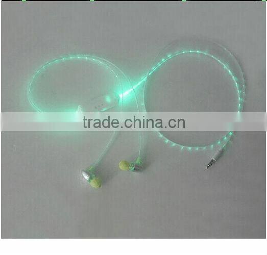 2014 new design Stereo necklace sound sport glowing earphone for girls