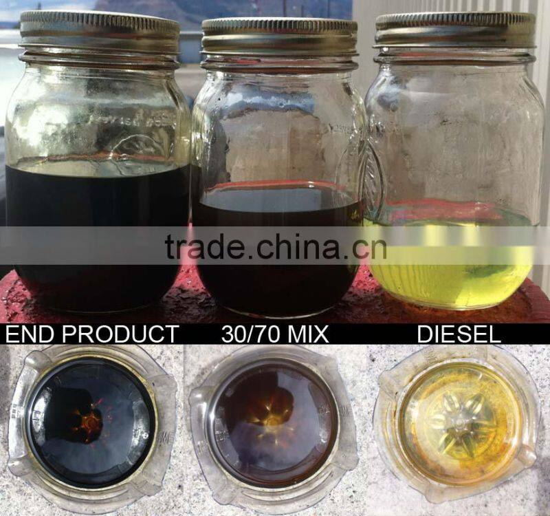 Engine oil distillation machine to diesel with high oil yield