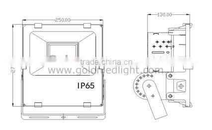 100 watt led flood light with meanwell driver ip65 led light waterproof CE RoHS 5 years warranty led replacement of 400w hid