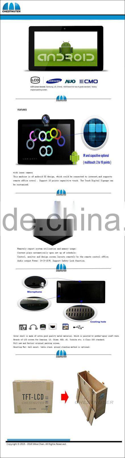 In Alibaba The cheapest 42 inch wall mount android screen advertising equipment for Supermarket
